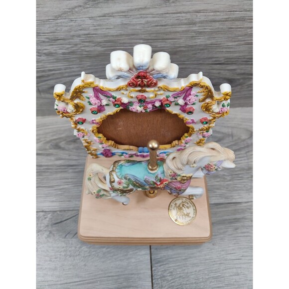 Bird Of Paradise Hummingbird Music Box Carousel Horse-Limited Edition-#0132 - Picture 2 of 13